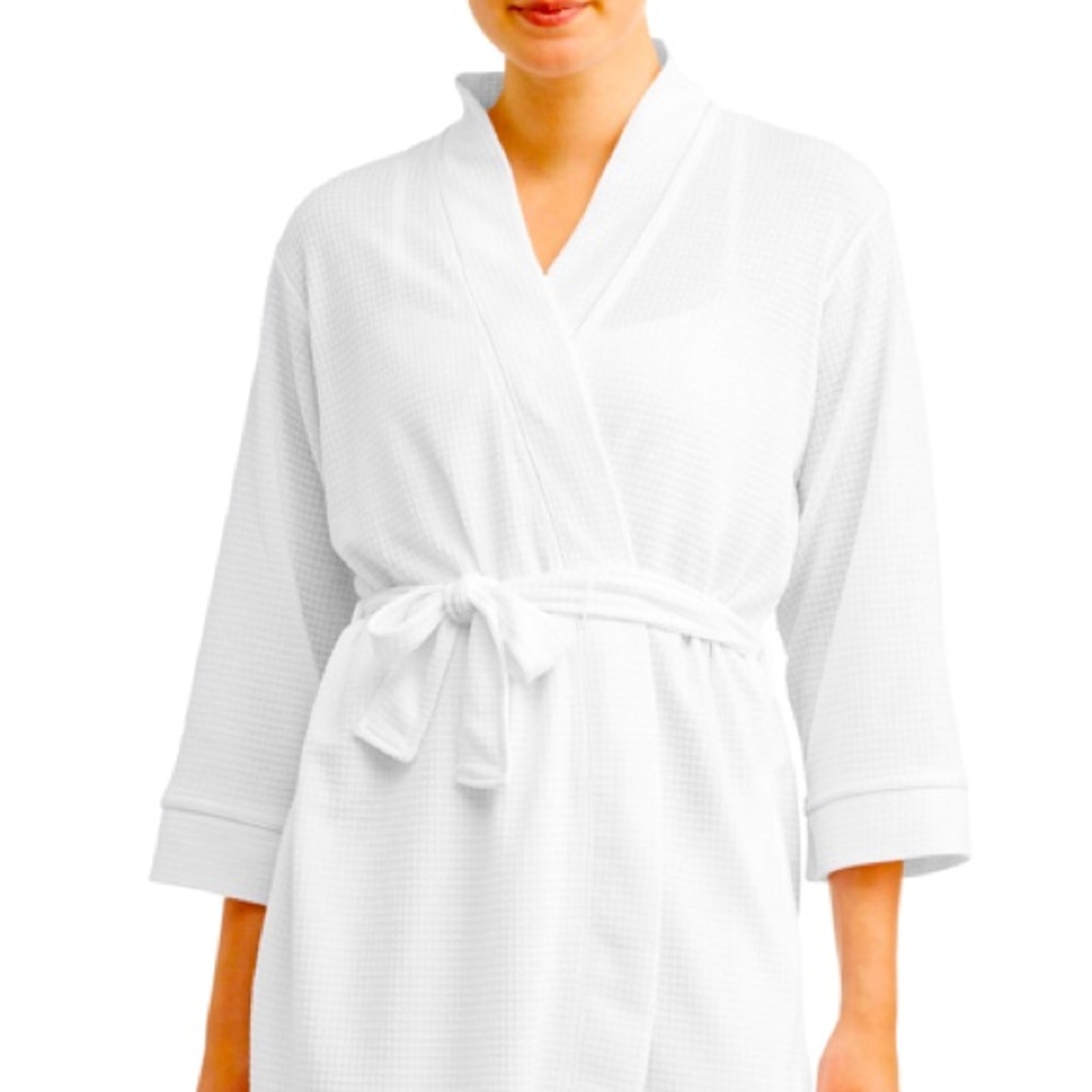 Gorgeous White Waffle Robe